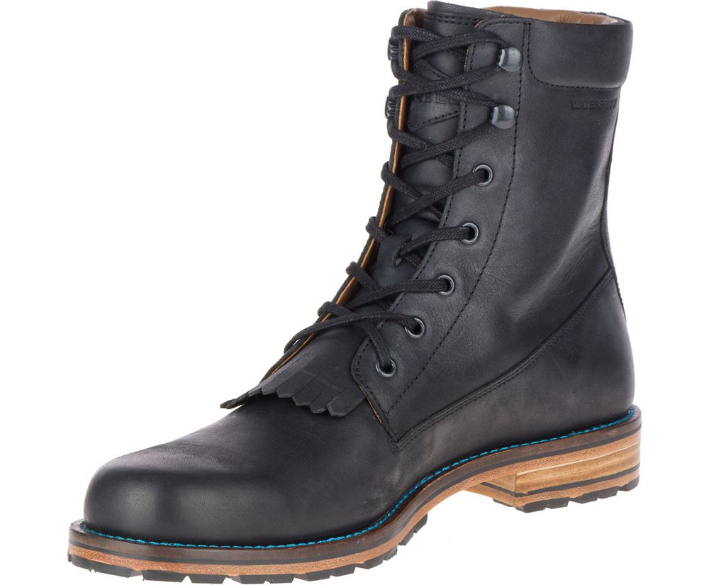 Merrell Støvler Herre - Wayfarer Lace Læder - Sort - JXS697243